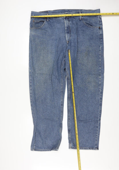 Wrangler Men's Blue 40x30 Straight Regular Denim Jeans