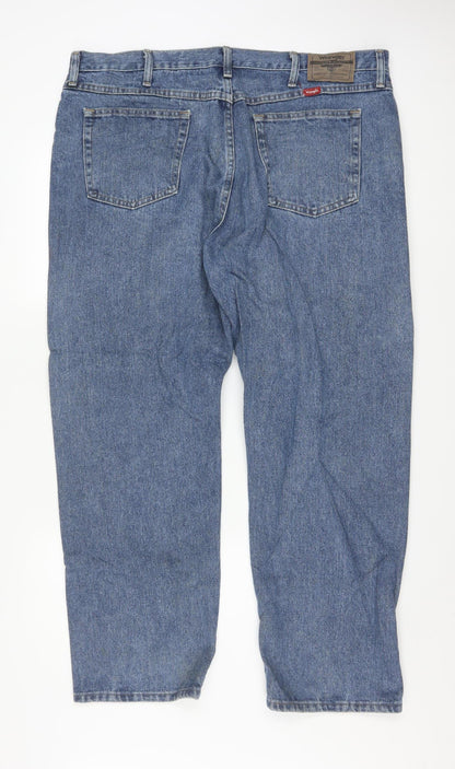 Wrangler Men's Blue 40x30 Straight Regular Denim Jeans