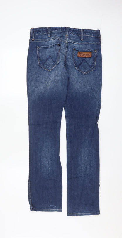 Wrangler Womens Blue Straight Jeans Size 26 Regular Fit