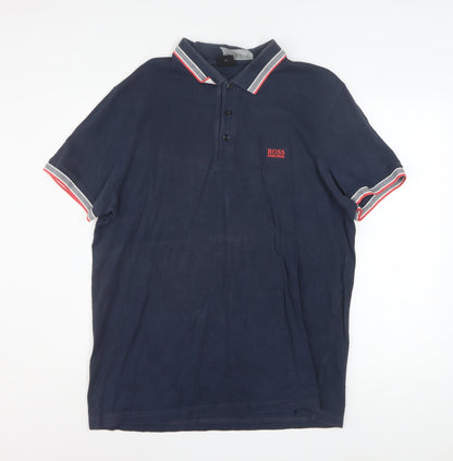 Hugo Boss Mens Blue 2XL Regular Fit Polo Shirt