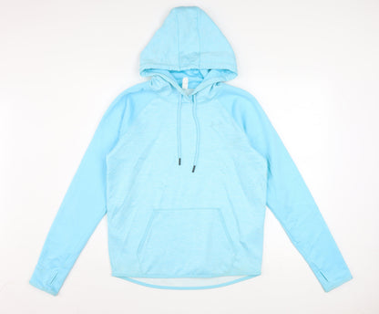 Under Armour Women Blue Loose Fit ColdGear Hoodie Size Small