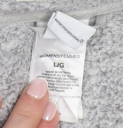 The North Face Women's Grey Fleece Full Zip Active Jacket Size L