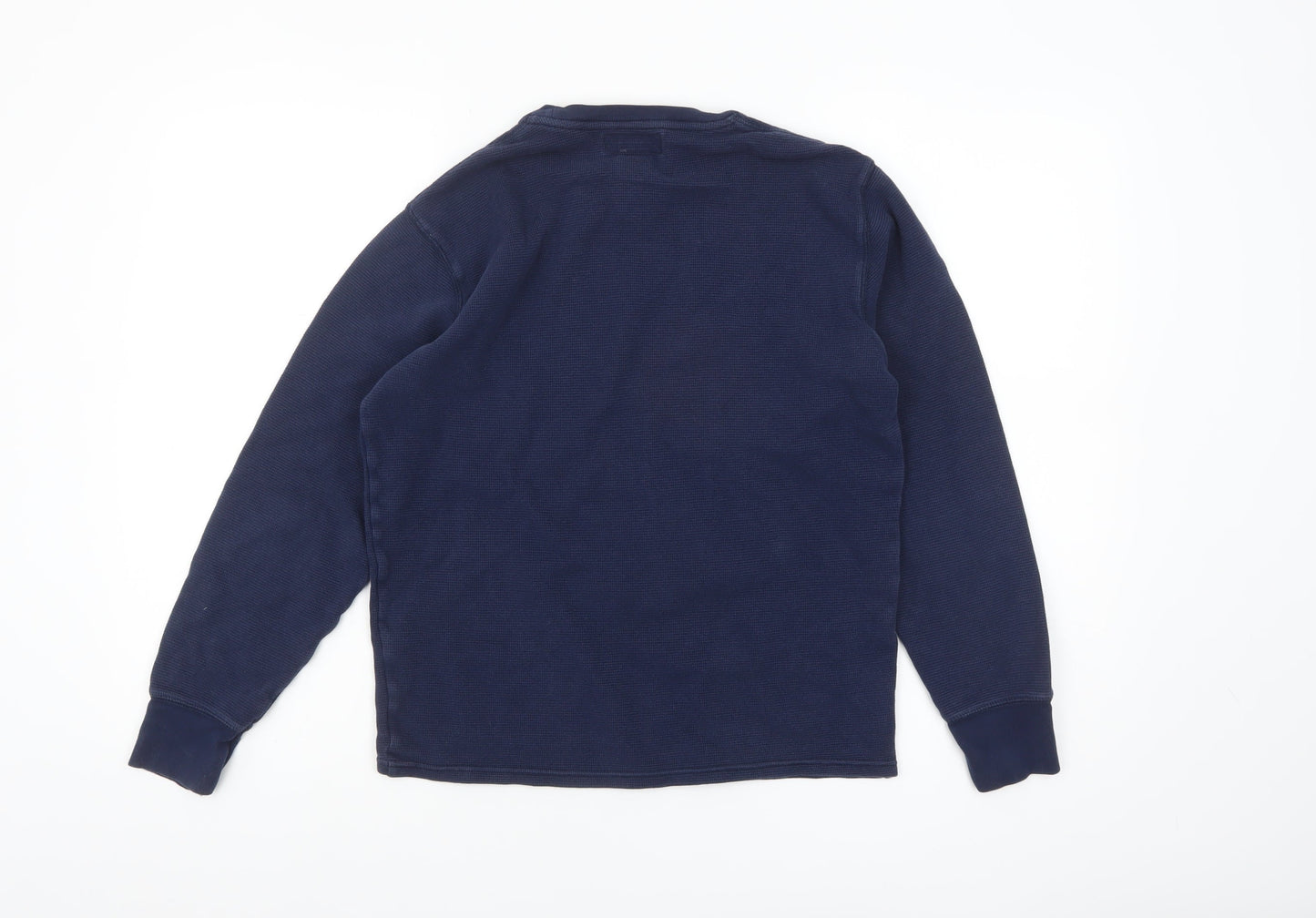 Ralph Lauren Women's Blue Cotton Long Sleeve Crew Neck T-Shirt Size S