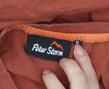 Peter Storm Men's Brown Funny Cycling Graphic Cotton T-Shirt M