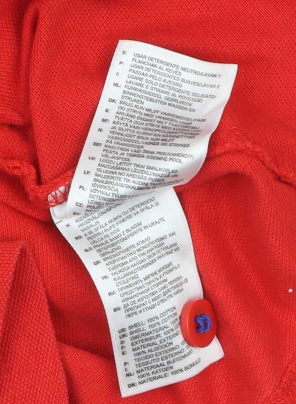Adidas Team GB Red Polo Shirt Men's M Classic Cotton Olympic Style