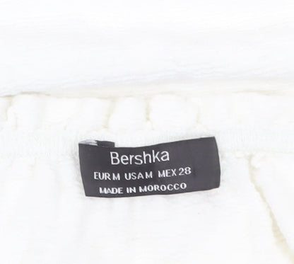 Bershka Women White Off Shoulder Long Sleeve Blouse Size 12