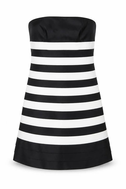 Debenhams Women’s Black White Strapless A-Line Dress Size 12