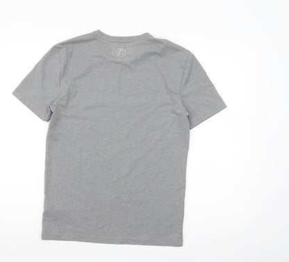 Marks and Spencer Mens Grey Sports Graphic T-Shirt Size S Regular Fit