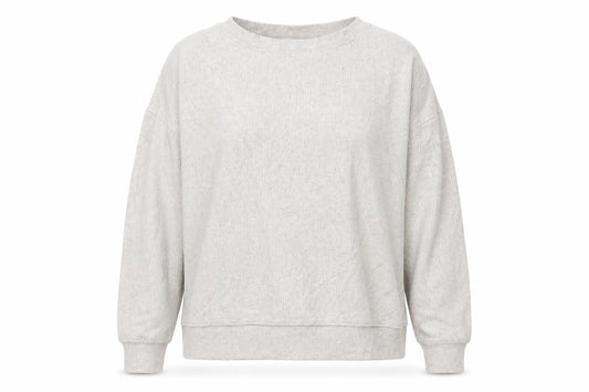 Pull&Bear Women’s Beige Relaxed Fit Long Sleeve Jersey Top Size 12