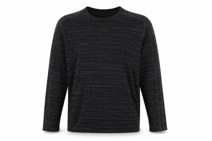 AllSaints Men’s Black Long Sleeve Cotton Blend Crew Neck Top Medium