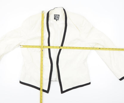The Collection Debenhams Women White Black Trim Blazer Jacket Size 18