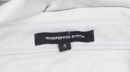 Whispering Smith Men's Light Grey Polyester Short Sleeve Polo Shirt Size L