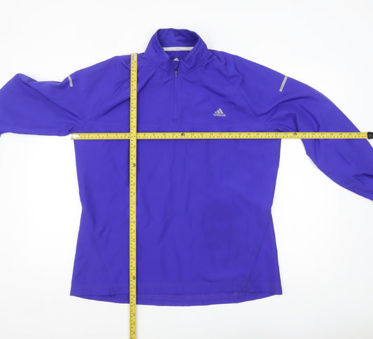 adidas Men’s Blue ClimaProof 1/2 Zip Pullover Sweatshirt L
