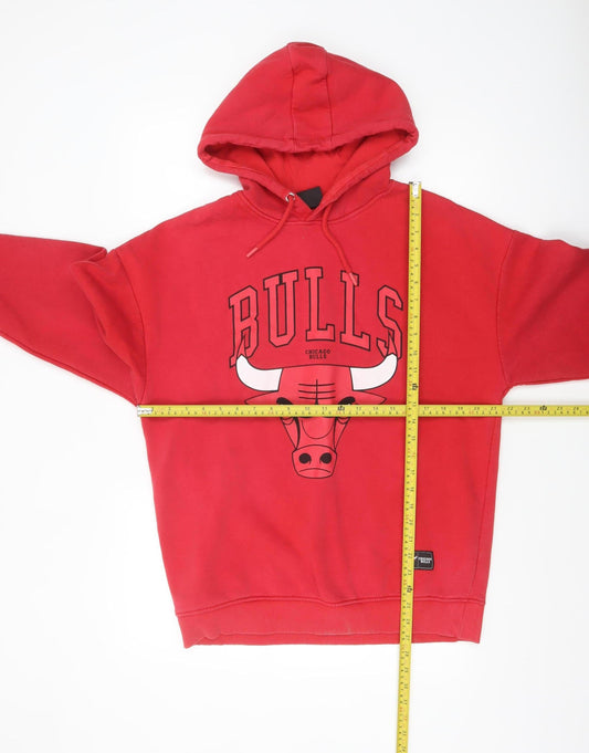 NBA Chicago Bulls Red Hoodie Women's XS Pullover Graphic Print