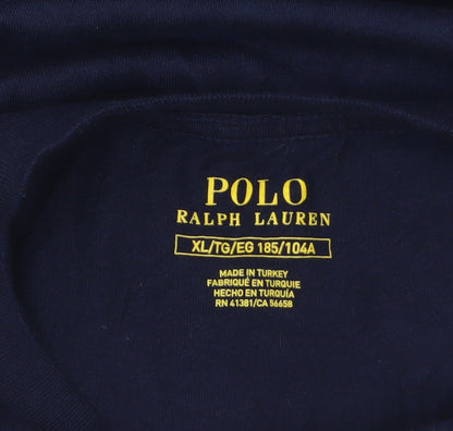 Ralph Lauren Boys Blue XL Long Sleeve Crew Neck Cotton T-Shirt