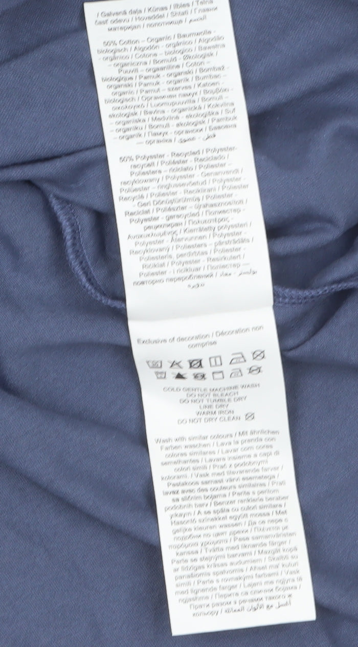 Vila Women's Blue Basic Crew Neck Short Sleeve T-Shirt Size 14
