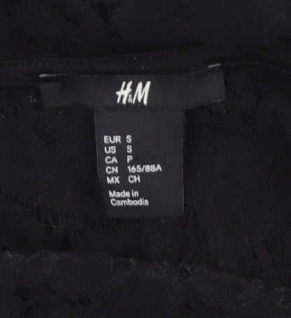 H&M Women’s Black Lace 3/4 Sleeve Blouse Size S