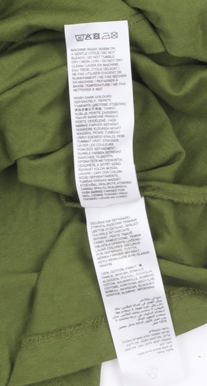 JD Williams Women’s Green V-Neck Relaxed Fit Cotton T-Shirt Size 30