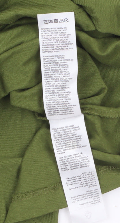 JD Williams Women’s Green V-Neck Relaxed Fit Cotton T-Shirt Size 30