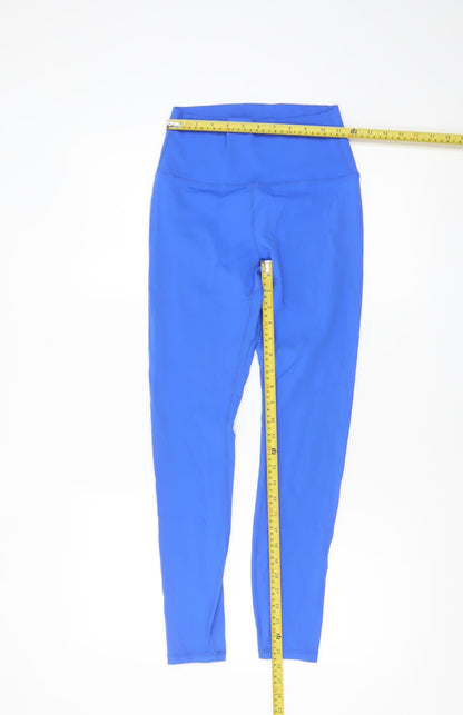Dunnes Stores Womens Blue High Waist Leggings Size S Polyamide Elastane