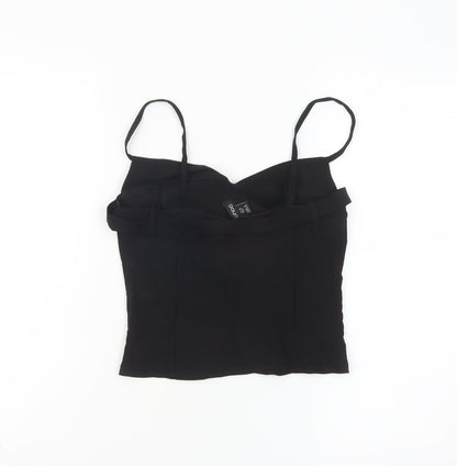 Boohoo Women’s Black Size 10 Camisole Top with Buckle Detail