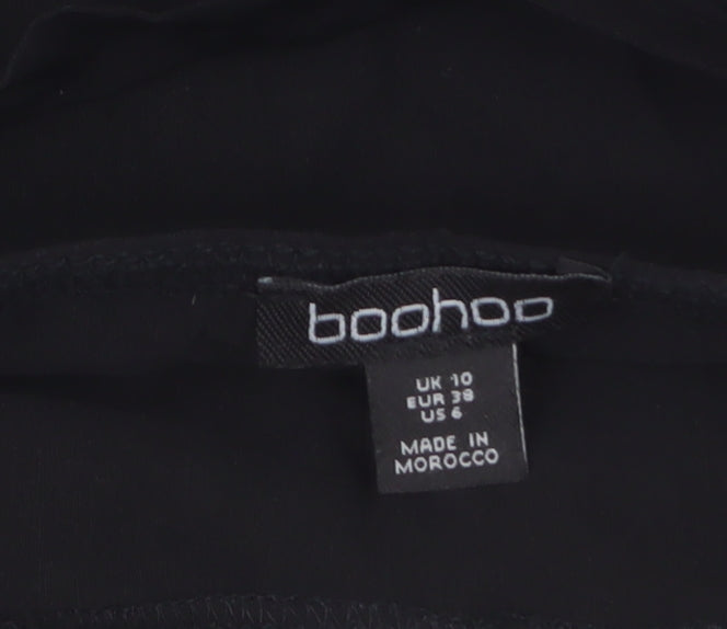 Boohoo Women’s Black Size 10 Camisole Top with Buckle Detail