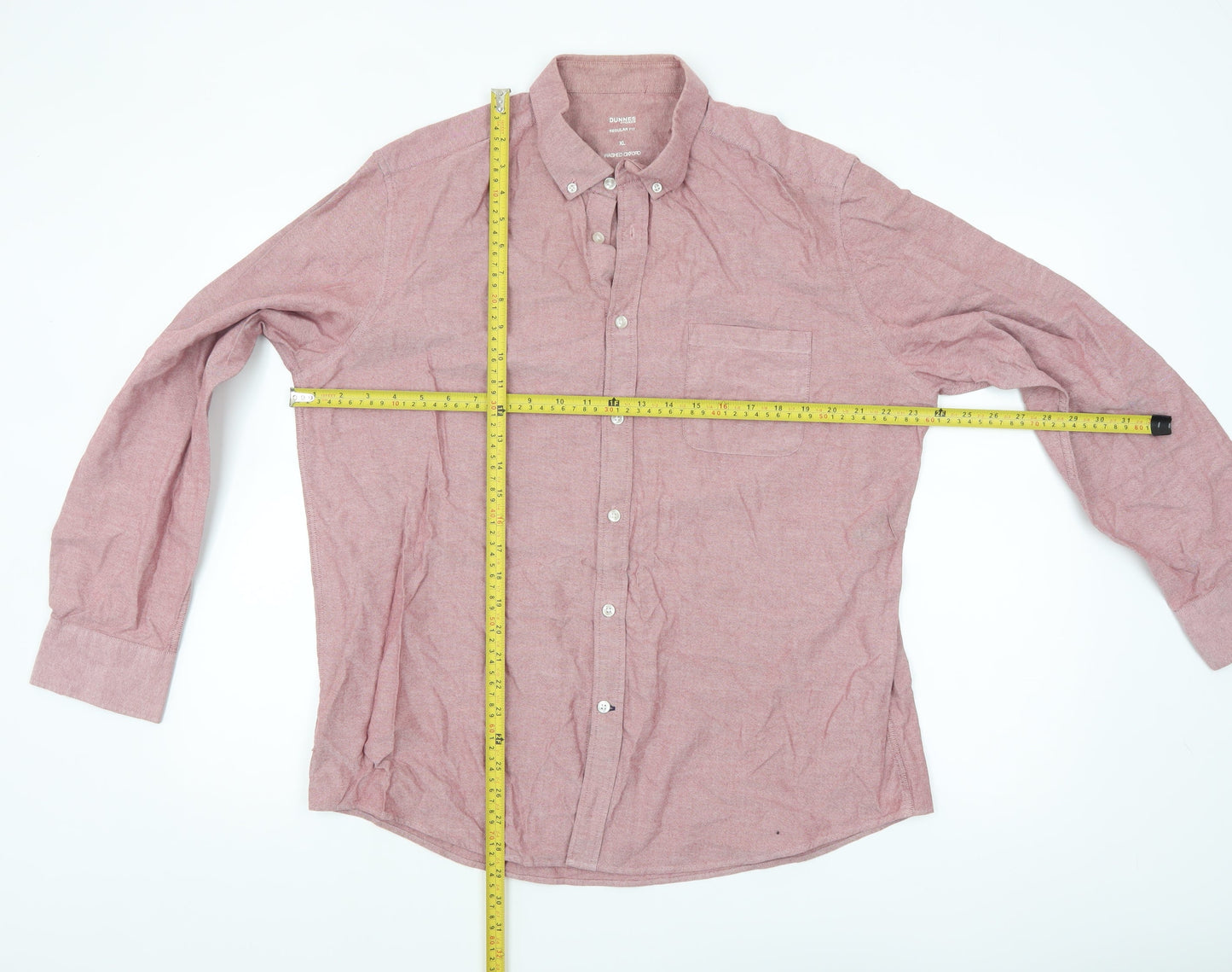 Dunnes Stores Men’s Red Regular Fit Oxford Button-Down Shirt XL