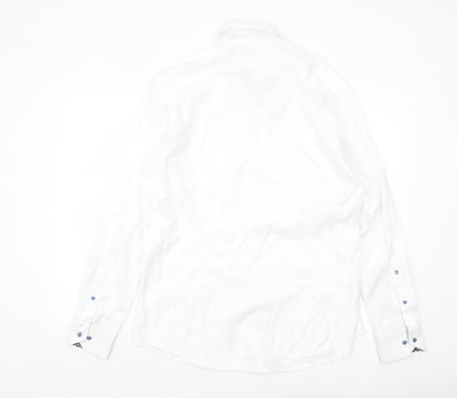 Giordano Men’s White Cotton Modern Fit Dress Shirt L 42