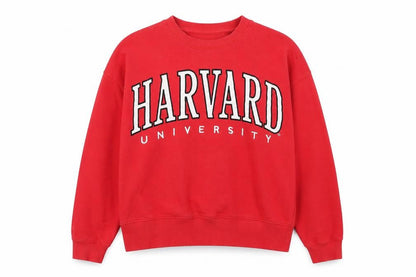 Harvard Red Cotton Crew Neck Women's Sweatshirt Size 12