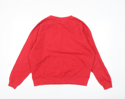 Harvard Red Cotton Crew Neck Women's Sweatshirt Size 12