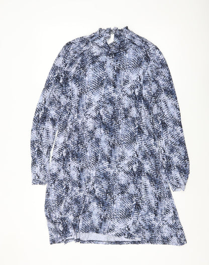 Marks and Spencer Women Grey Animal Print Shift Dress Size 18 Long Sleeve