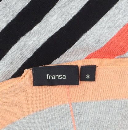 Fransa Women's Multicoloured Striped V-Neck Cardigan Size S