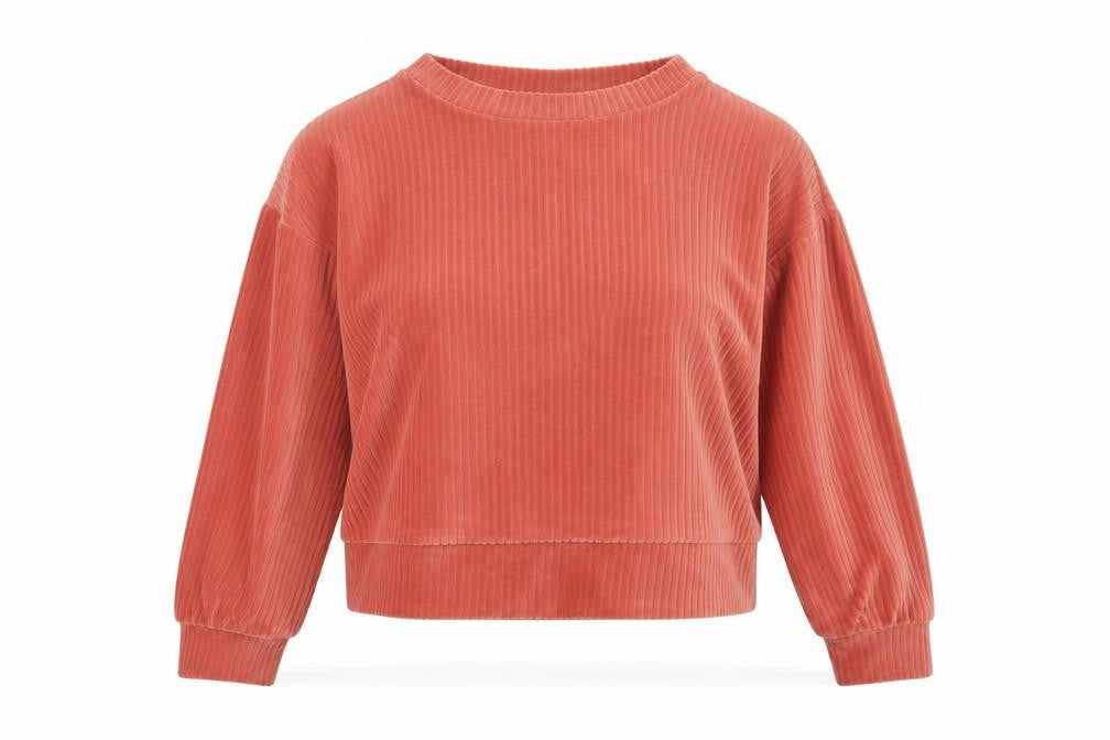 ASOS Design Women Coral Velour Pullover Sweatshirt UK 12