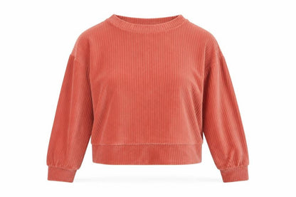 ASOS Design Women Coral Velour Pullover Sweatshirt UK 12