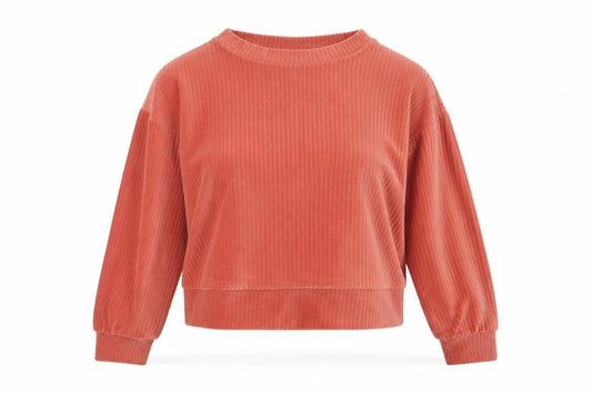 ASOS Design Women Coral Velour Pullover Sweatshirt UK 12