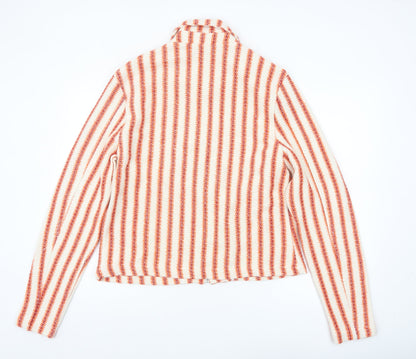 ASOS DESIGN Women's Multicoloured Striped Knit Zip Jacket Size M
