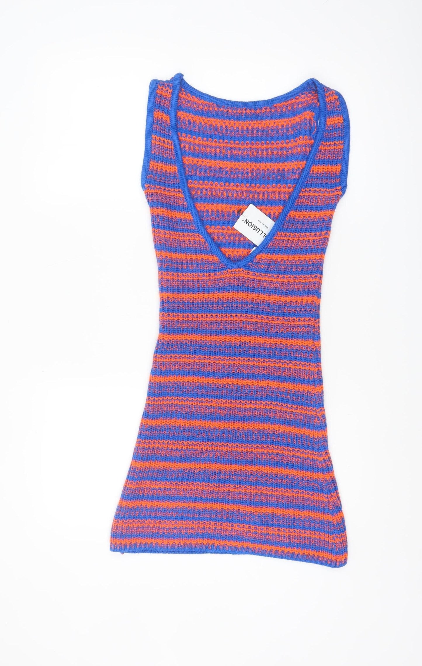 Collusion Women’s Multicoloured Sleeveless Bodycon Knit Dress UK 4