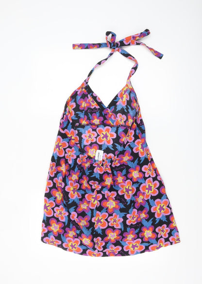 Collusion Womens Multicoloured Floral Halter Slip Dress Size 12