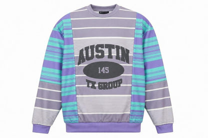 ASOS DESIGN Men's Multicoloured Striped Crew Neck Sweatshirt Size S