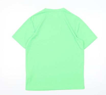 Bossini Sport Men's Green Polyester Crew Neck T-Shirt Size M