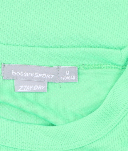 Bossini Sport Men's Green Polyester Crew Neck T-Shirt Size M