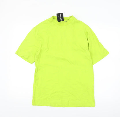 Collusion Womens Green 2XS Basic Cotton Crew Neck Short Sleeve T-Shirt
