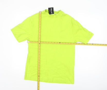 Collusion Womens Green 2XS Basic Cotton Crew Neck Short Sleeve T-Shirt