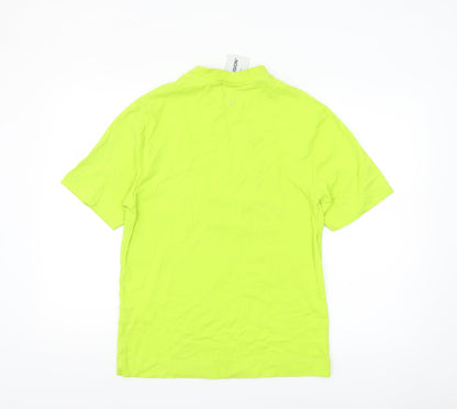Collusion Womens Green 2XS Basic Cotton Crew Neck Short Sleeve T-Shirt