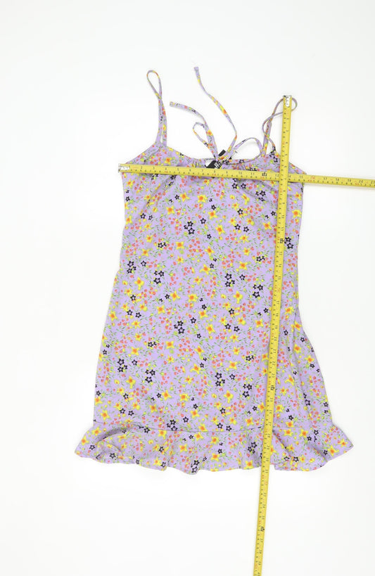 Collusion Women’s Purple Floral Slip Dress Size 8