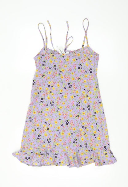 Collusion Women’s Purple Floral Slip Dress Size 8