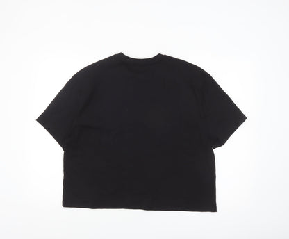 ASOS DESIGN Men's Black Gothic Logo Regular Fit Cotton T-Shirt L