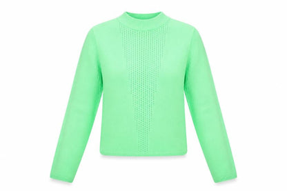 Collusion Womens Green Mock Neck Knit Jumper Size 10