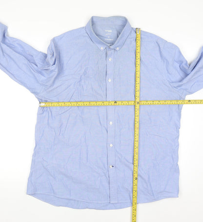 Dunnes Stores Men’s Blue Slim Fit Oxford Long Sleeve Shirt 2XL