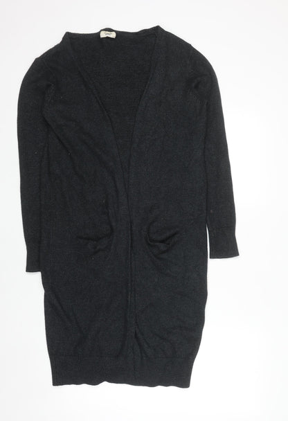 Jacqueline de Yong Women's Black M Long Sleeve Open Knit Cardigan